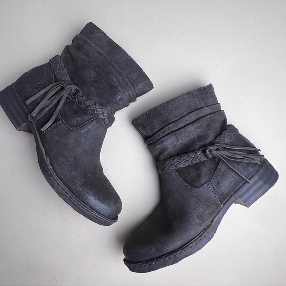 Born Cross Brown leather Ankle Boots with Fringe size 9 - Picture 5 of 16